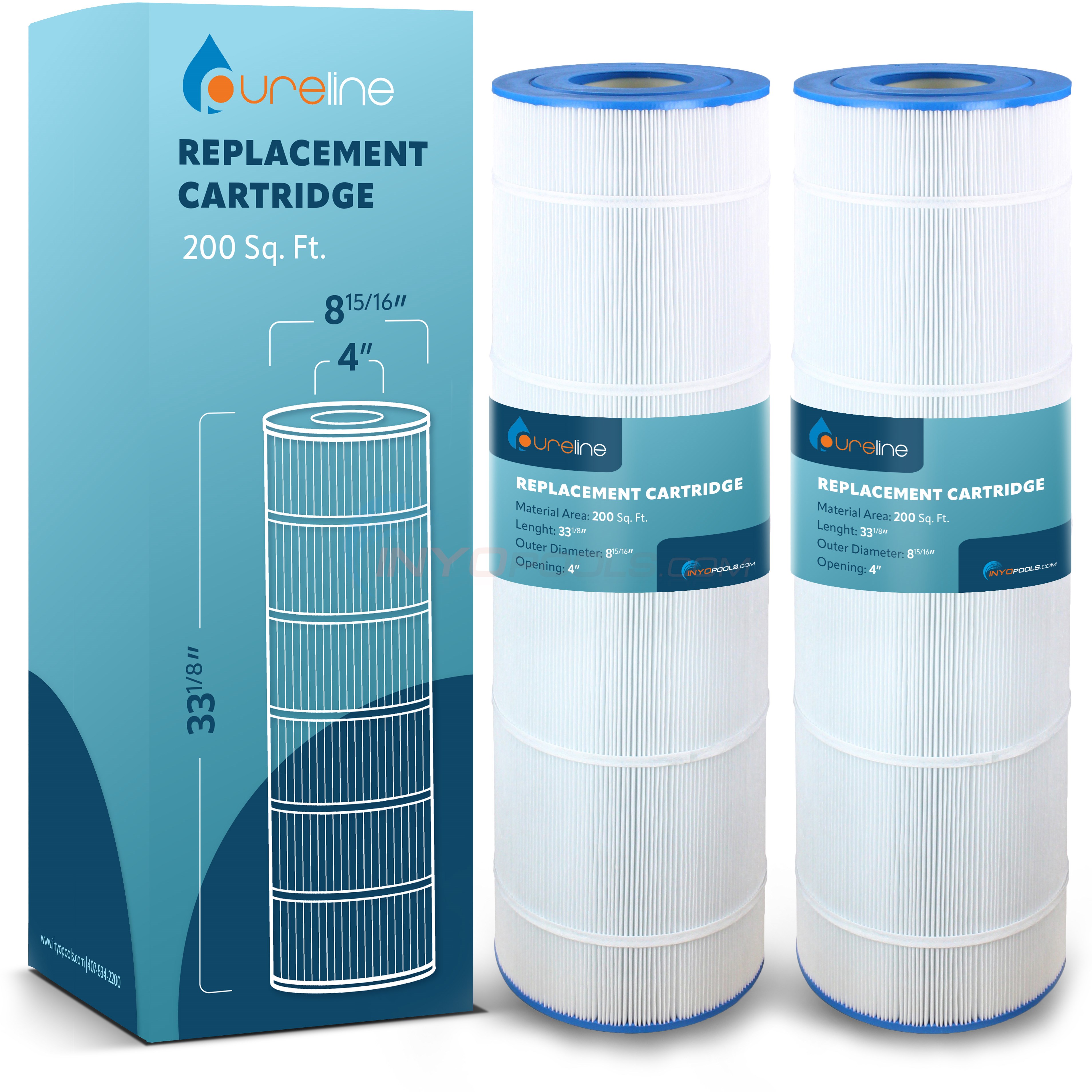Pureline 200 Sq. Ft. Replacement Cartridge Compatible with Jandy® CS200