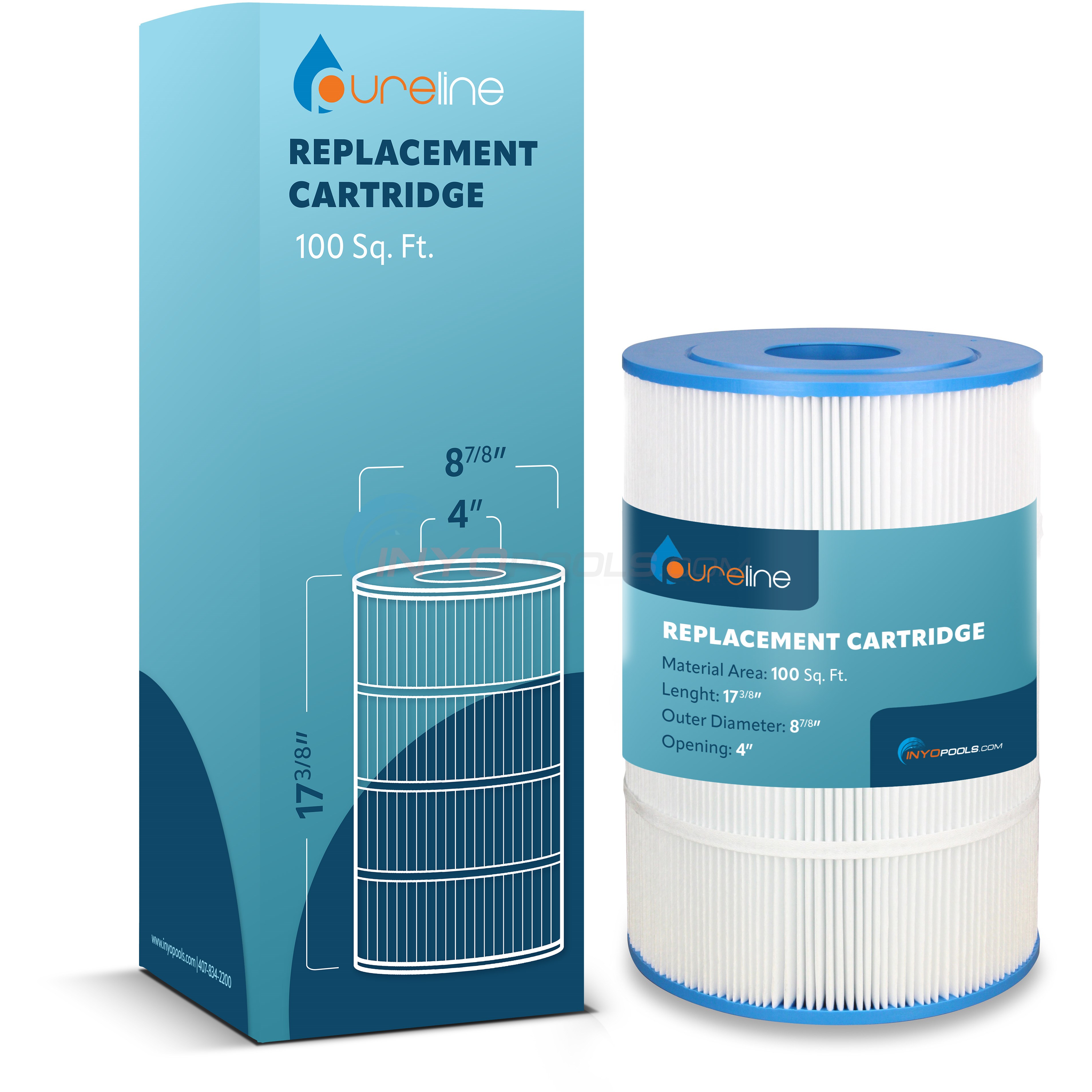 Pureline 100 Sq. Ft. Replacement Cartridge Compatible with Hayward® CCX1000RE XStream (C-8311) Pool Filter - PL0131
