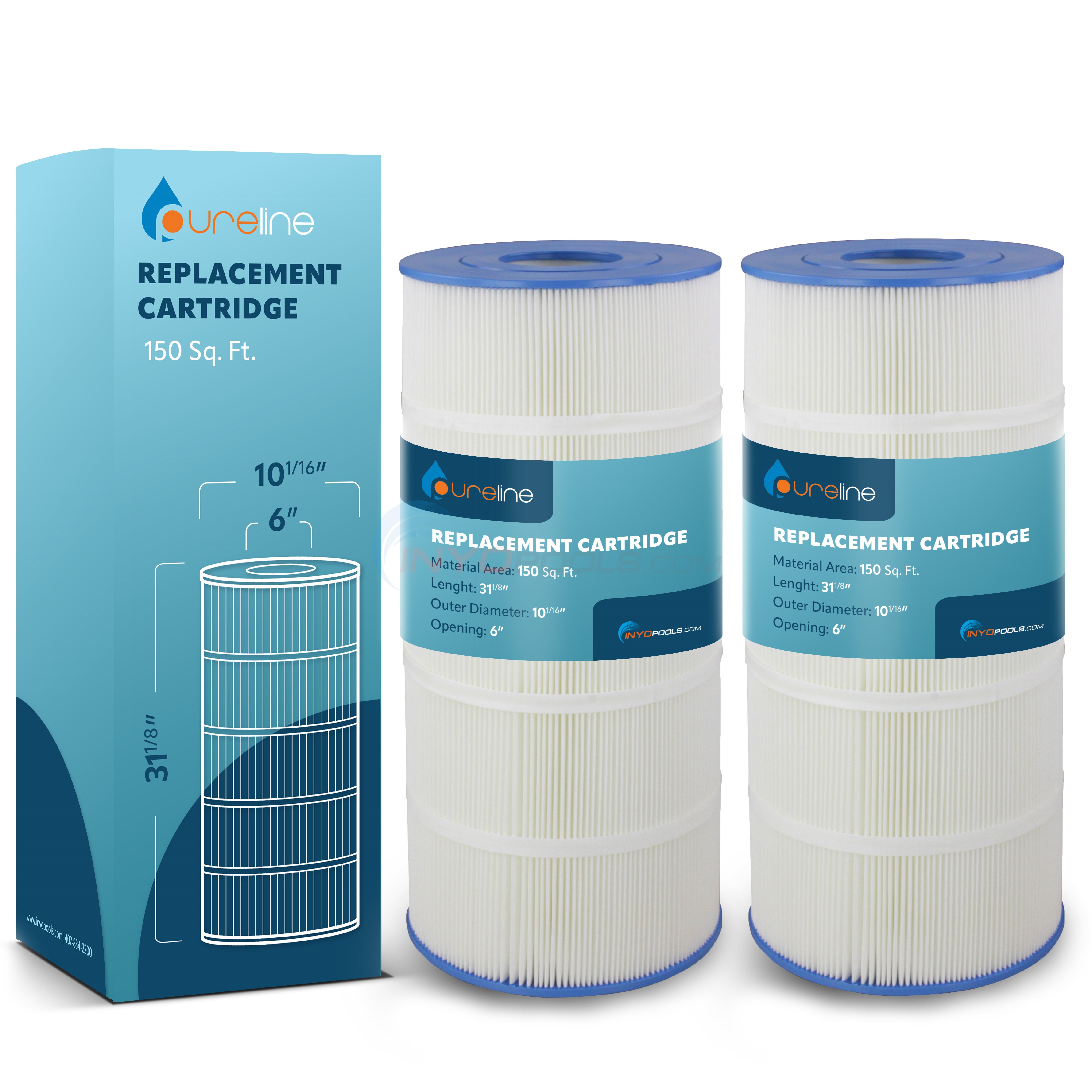 Pureline R173216 CC150 Replacement Cartridge Compatible with Pentair