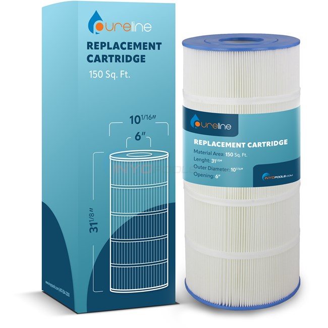 Pureline R173216 CC150 Replacement Cartridge Compatible with Pentair® Clean and Clear® 150 and American Products Predator Pool Filter, Replaces C-9415 and PAP150 - PL0137 - 59054300