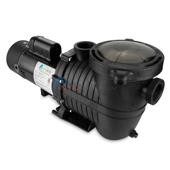 Pureline 1 HP Pure Flow Pump, Inground Pool, Single Speed, 115-230 Volt, Unions Included - PL1606