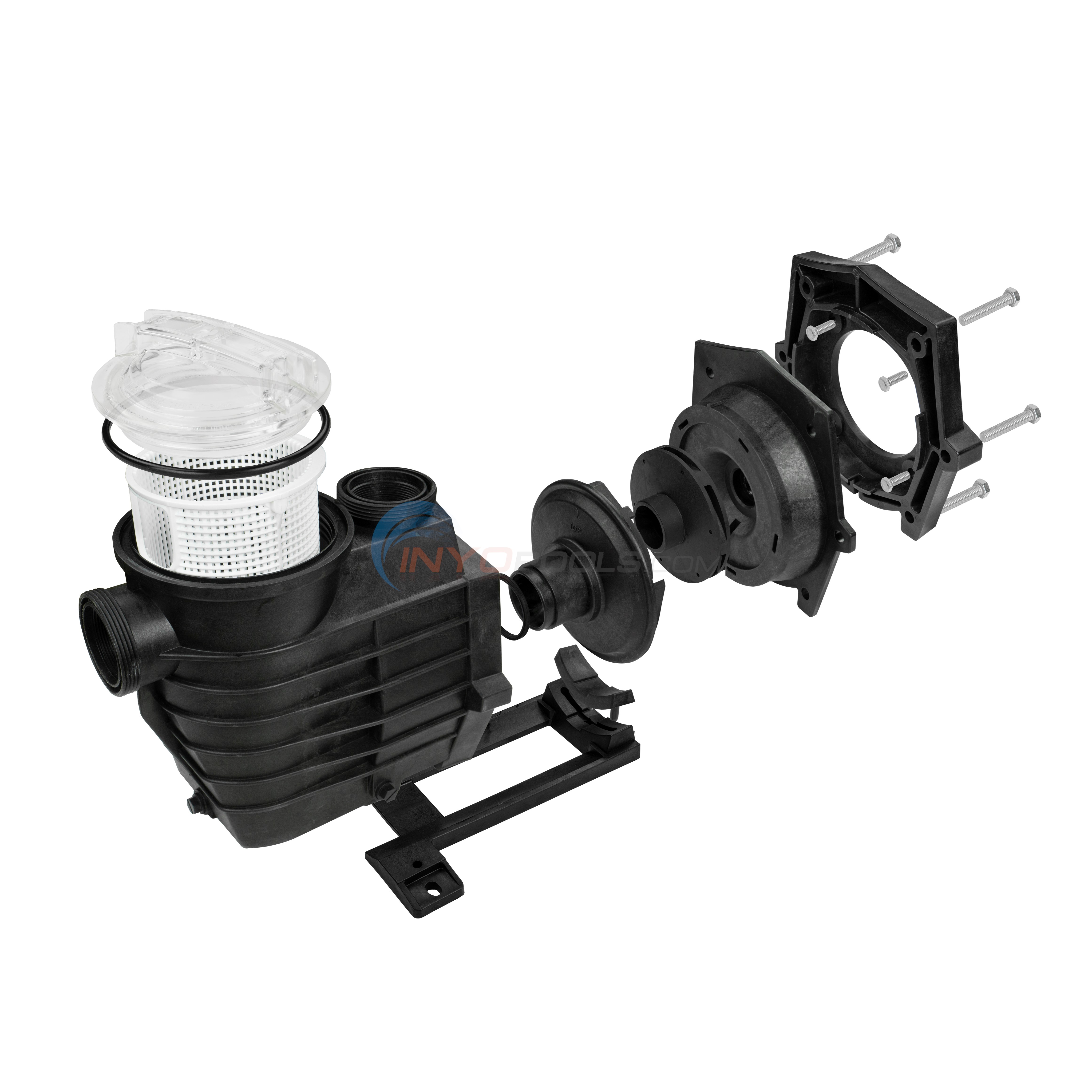 もんぷー Pool Pump Housing Assembly w/ 1.65 THP Impeller, Compatible