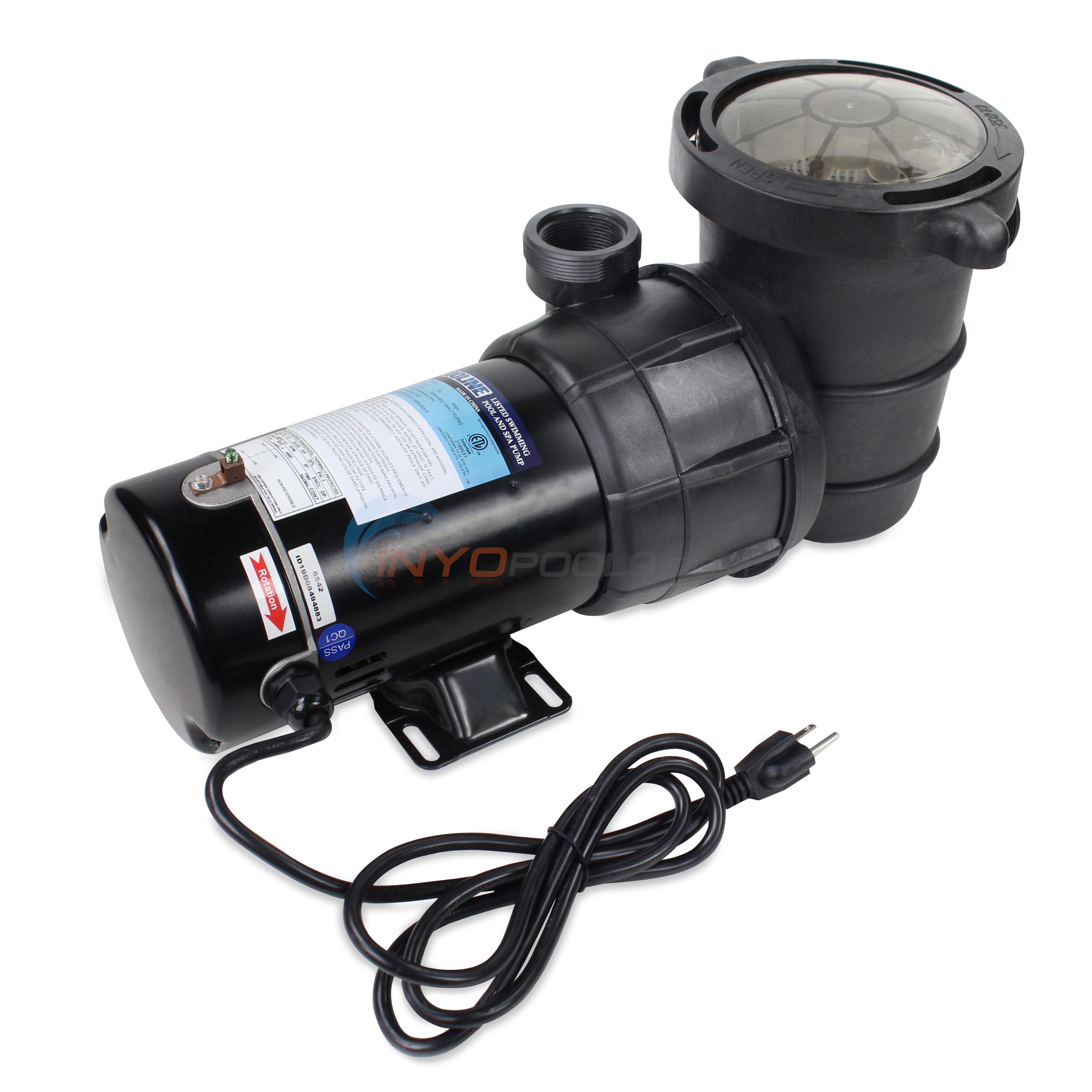 1 HP Above Ground Pool Pump with Cord PO12729