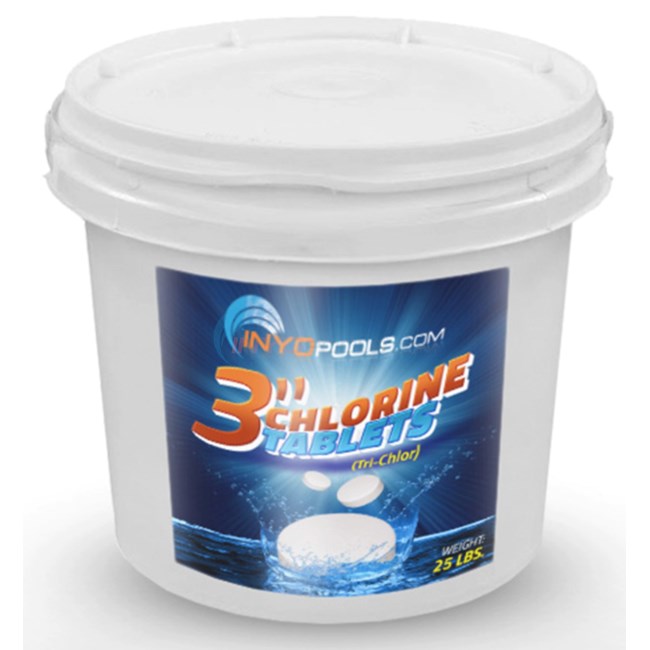 InyoPools 3 Inch Pool Chlorine Tablets - 25 lbs - P27025DE