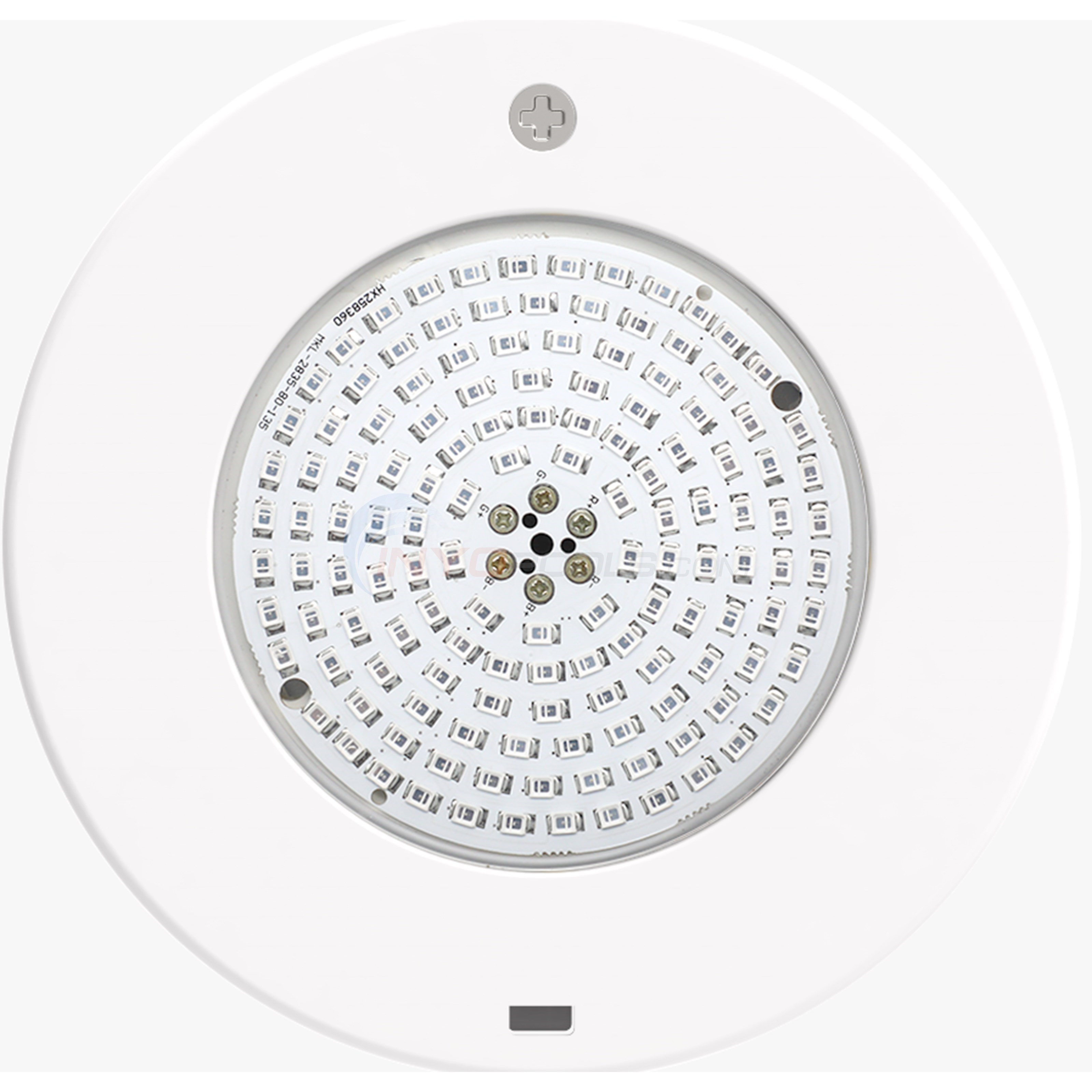 Pureline 6" LED Spa Light RGB, 12V, 10W, 100ft Cable (White Plastic Face Ring)