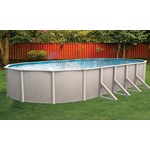 Wilbar 18' x 33' x 52" Oval Above Ground Pool by Reprieve, Skimmer ONLY Included, No Liner