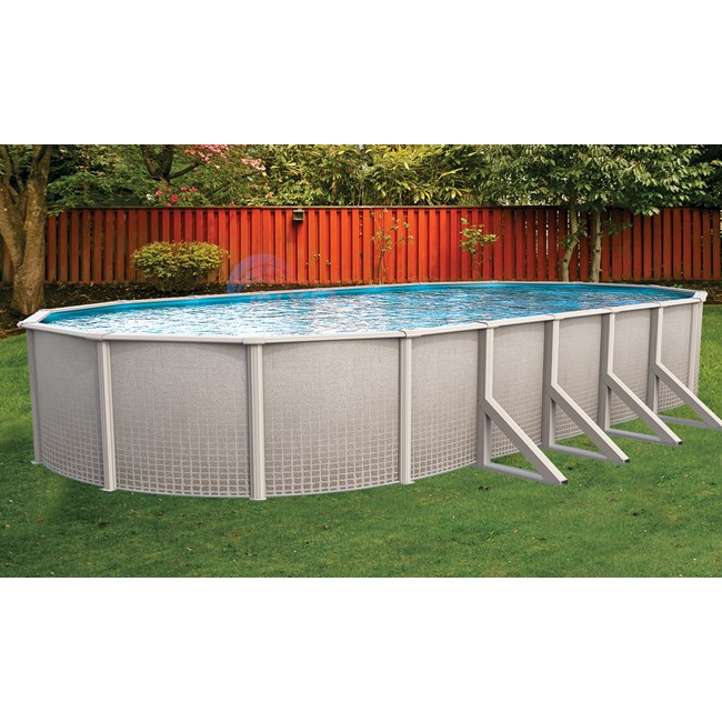 Wilbar 15' x 26' 52" Oval Above Ground Pool by Reprieve, Skimmer ONLY Included, No Liner - PREPBT152652SSPSSN