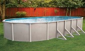 Reprieve 12' x 17' Oval 52" Steel Above Ground Pool (Skimmer Included)