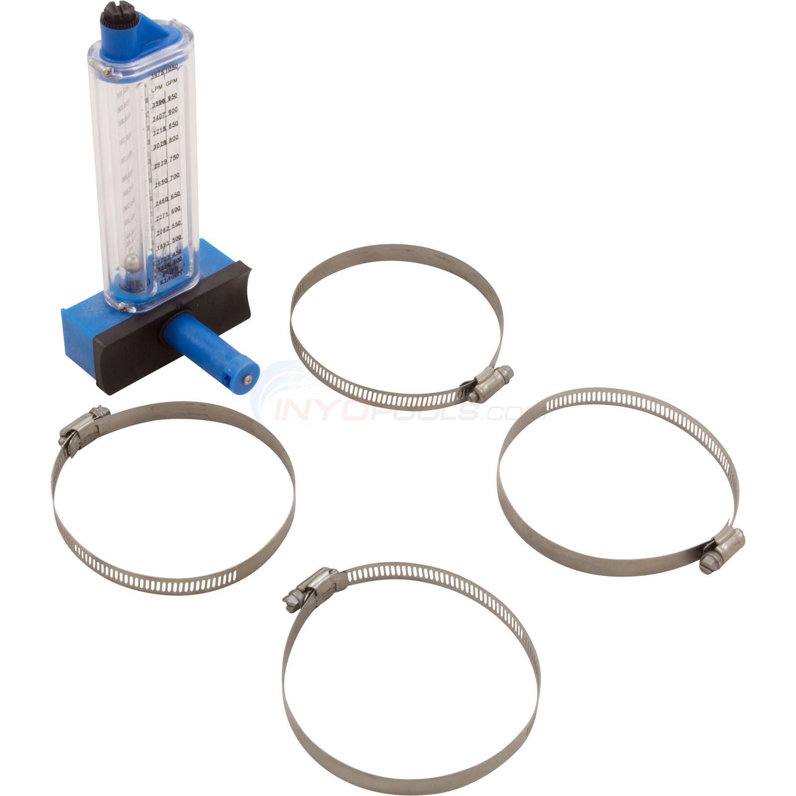Rola-Chem 570391S 6in PVC Side Mount Commercial Pool Flowmeter, 400 to ...