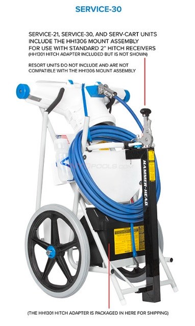 HammerHead Pool Vacuum Cleaning Machine with 30" Head and 60' Cord SERVICE30