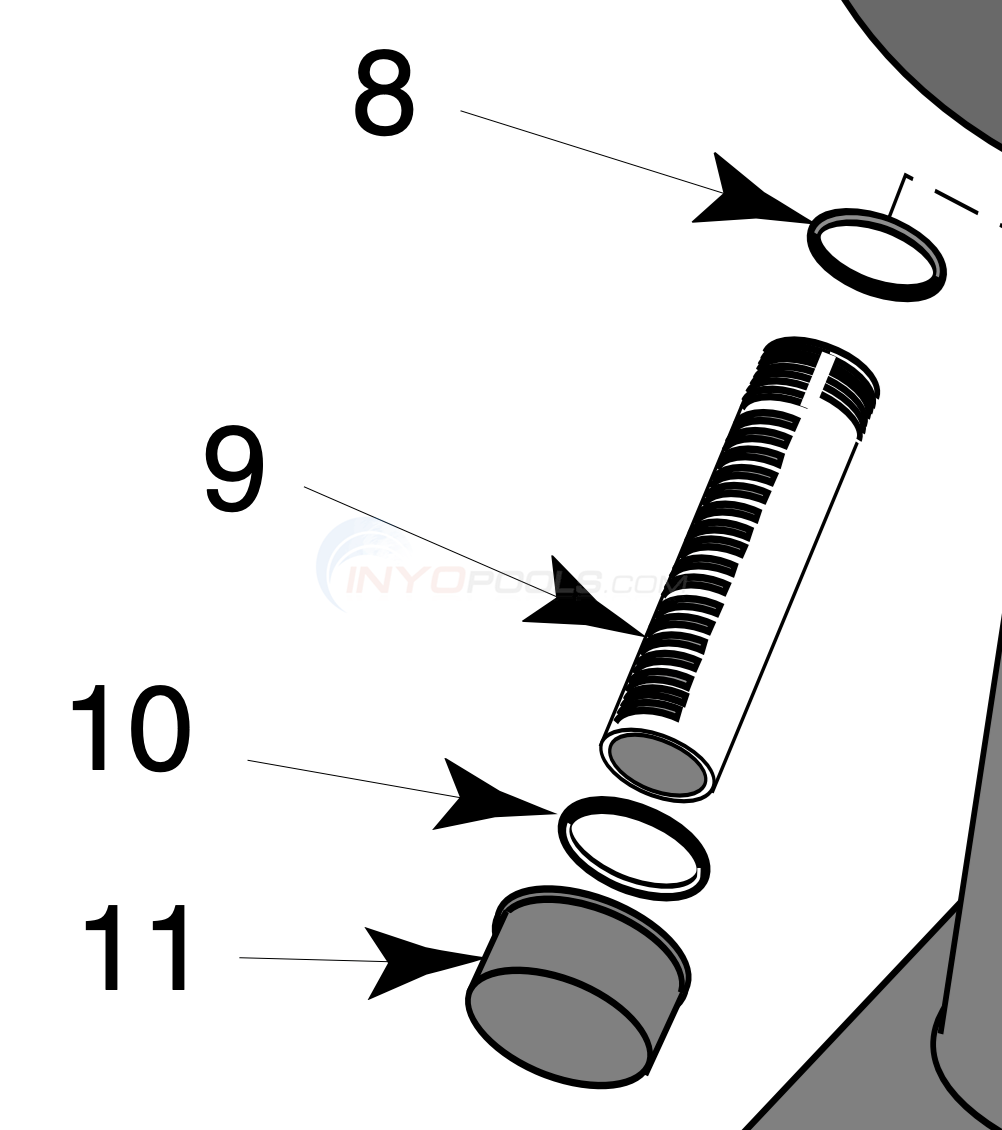 Cristal-Flo Sand Filter Drain Plug Assembly