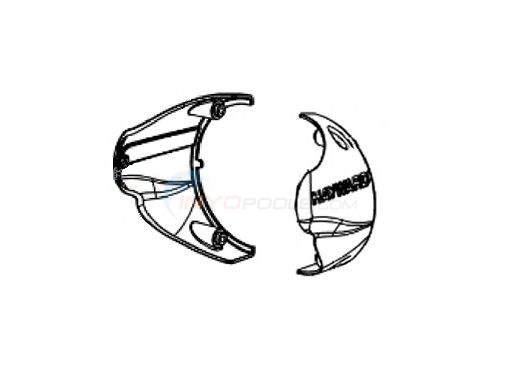 Right and Left Side Plate Set, Platinum Color