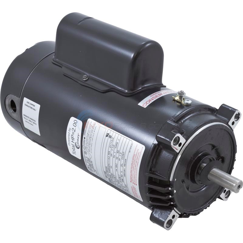 Motor ,Two Compartment C-Face Keyed 1.0HP Sgl Spd 115/230V