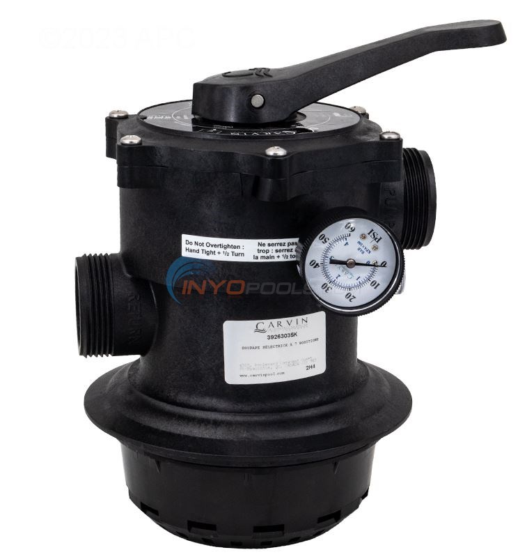 Jacuzzi Inc. Jacuzzi Carvin DVK-7C Valve, Clamp Type Multiport Valve, 1-1/2", 7 Position - 39263020K Replaced by 39263035K