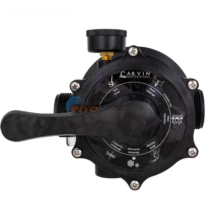 Jacuzzi Inc. Jacuzzi Carvin DVK-7C Valve, Clamp Type Multiport Valve, 1-1/2", 7 Position - 39263020K Replaced by 39263035K