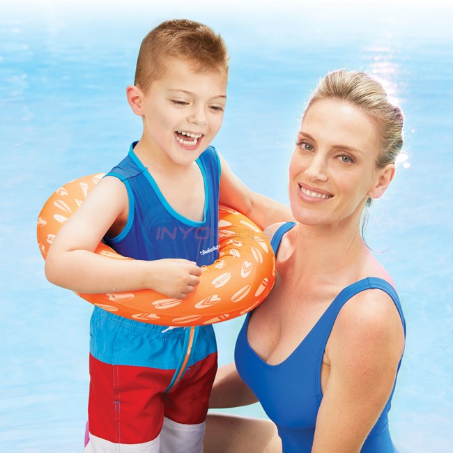 Aqua Leisure Deluxe TODDLER Swim Trainer w/ Adjustable Strap - Blue - SSO10165BLZ