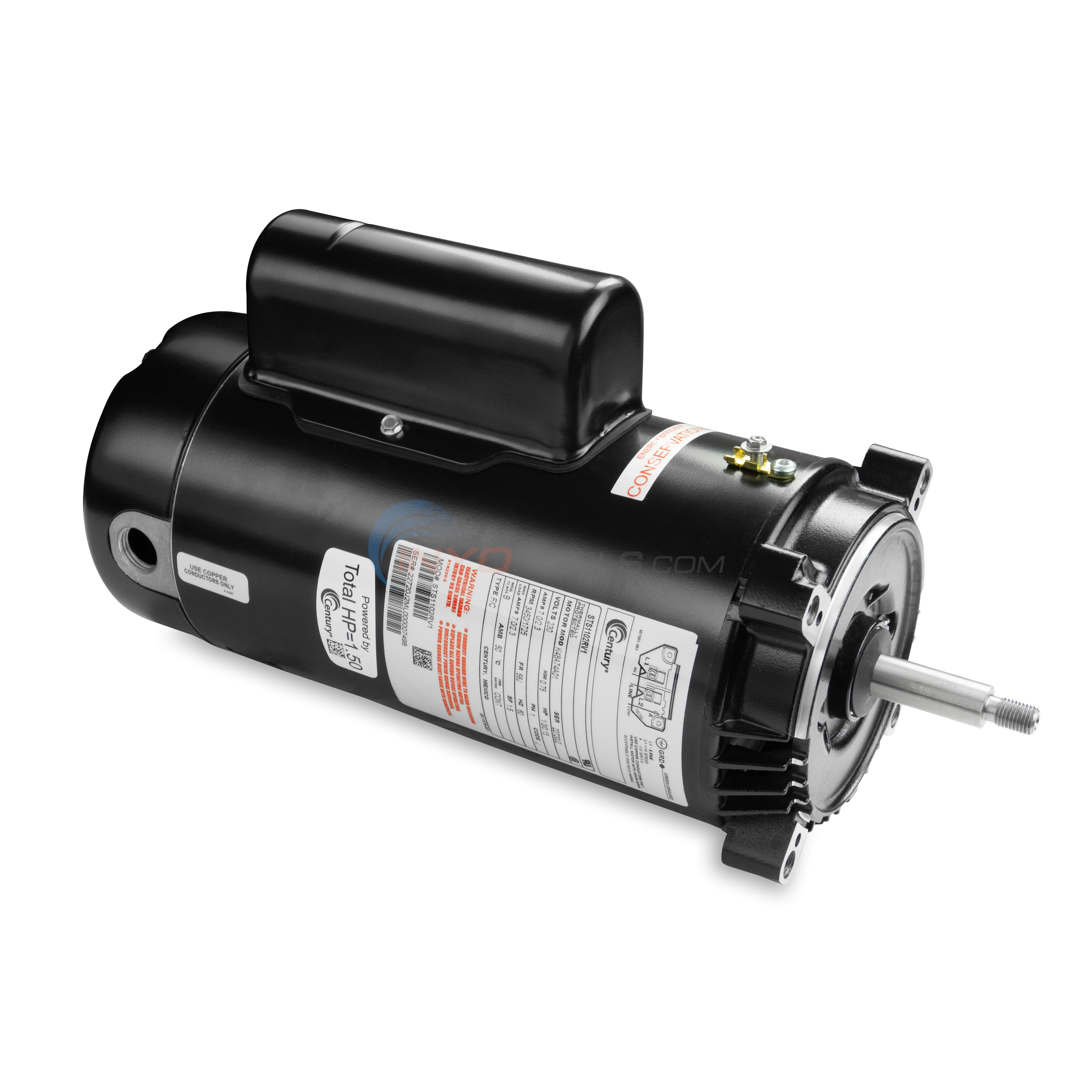 Century 1.0 HP Round Flange 56J Dual Speed Full Rate Motor Century 1.0 HP Round Flange 56J Dual Speed Full Rate Motor