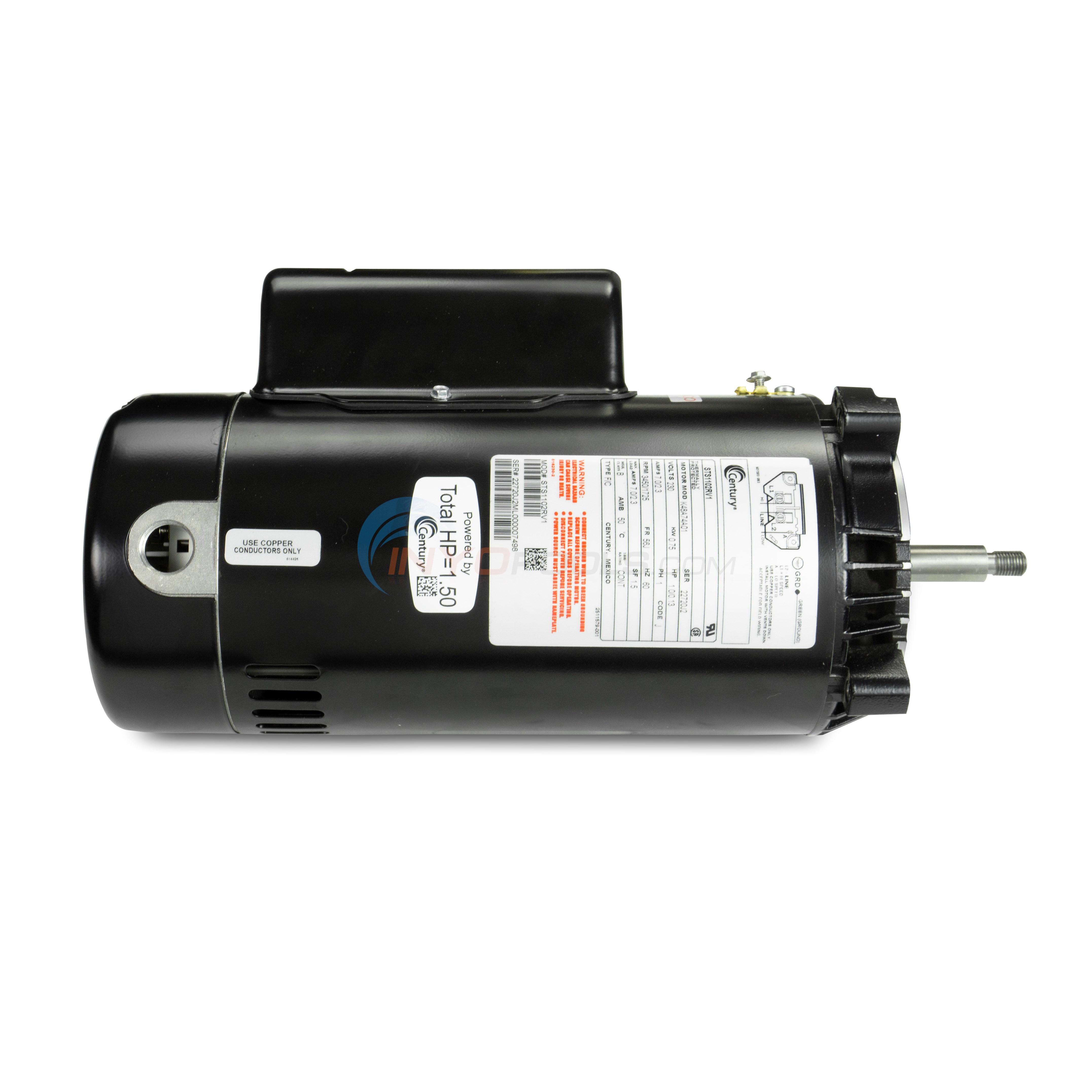 Century 1.0 HP Round Flange 56J Dual Speed Full Rate Motor Century 1.0 HP Round Flange 56J Dual Speed Full Rate Motor