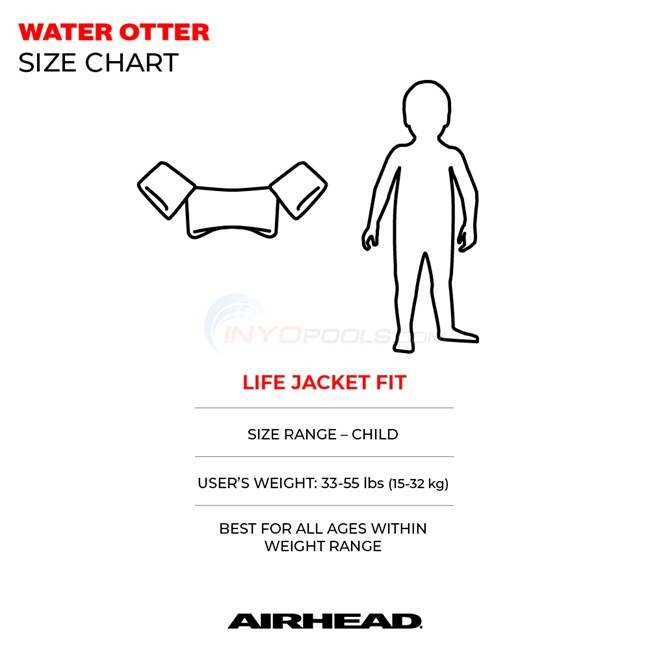 Airhead Water Otter Elite Child Life Vest - Mermaid - 10000-02-304