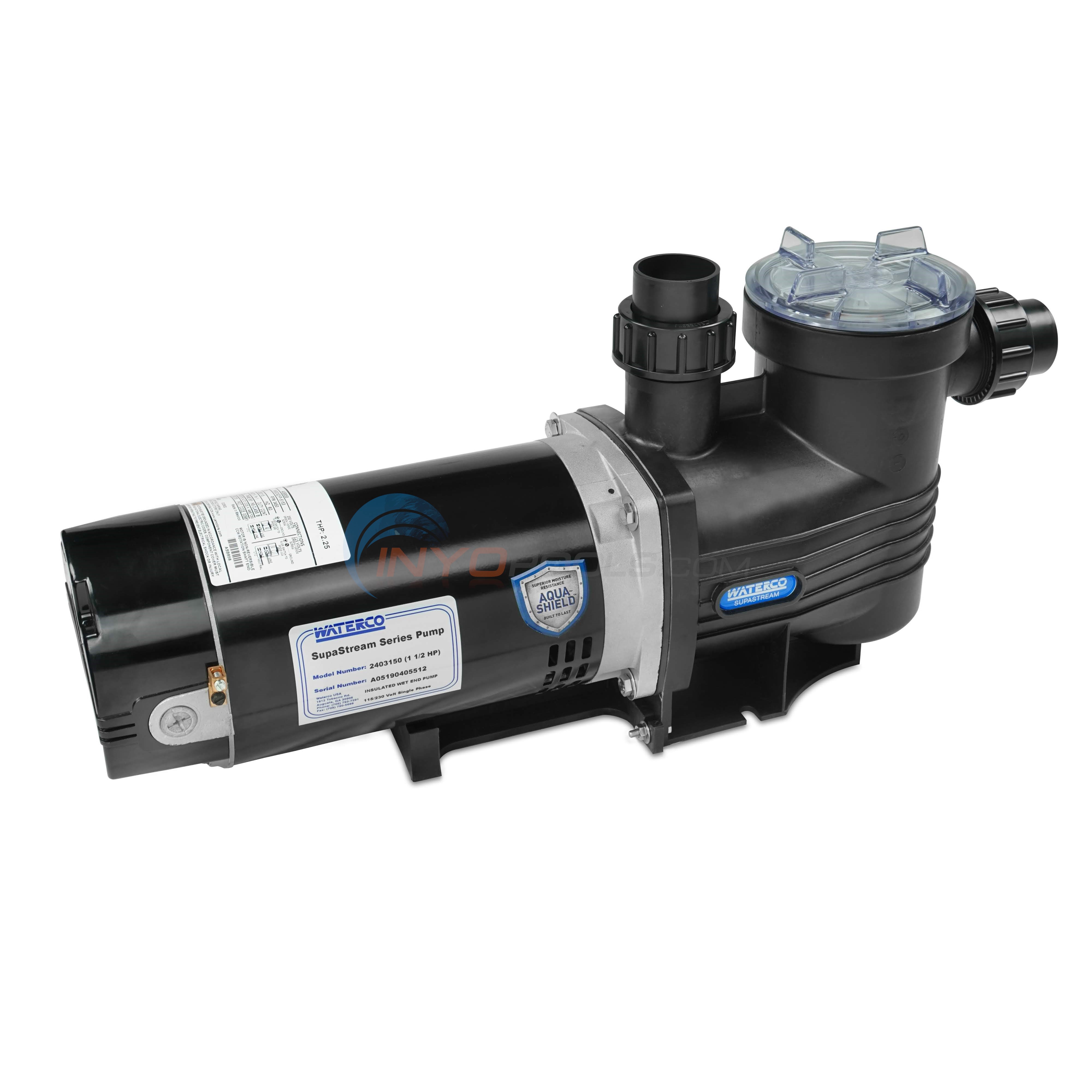 Waterco Supastream InGround Self Priming Pool Pump 1.5 HP