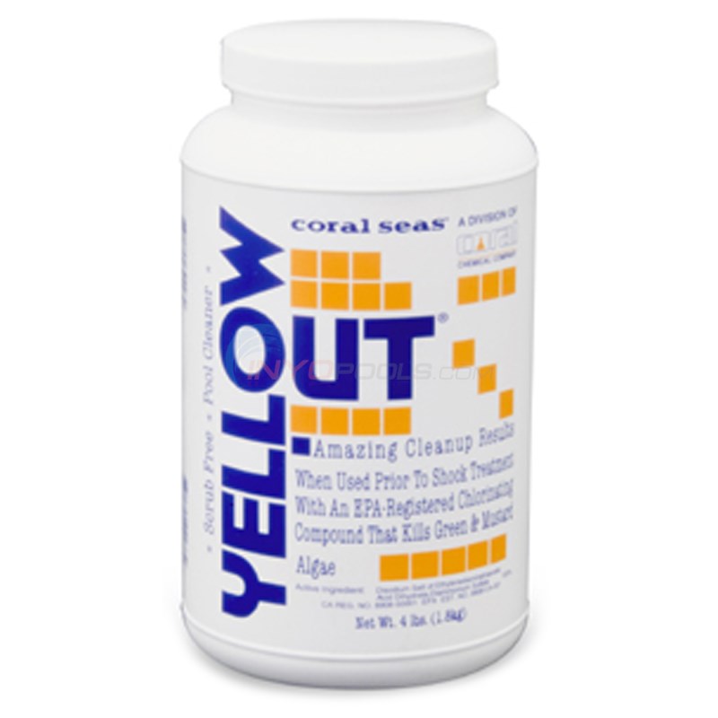 Yellow Out Swimming Pool Treatment for Mustard and Green Pool Algae, 4 lb. - A5296