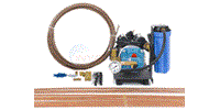 AeroMist Copper Misting System W/ 42' Copper Pipe, Pump & Hardware