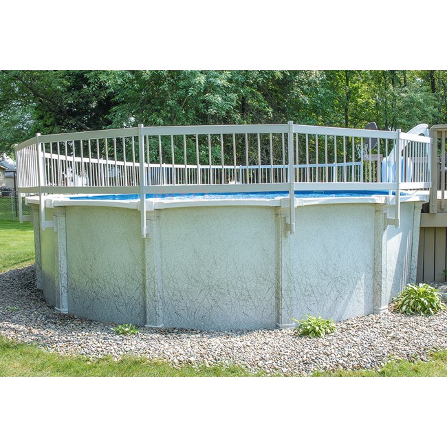Resin Pool Fence Kit B 2 Section White, Above Ground Pool Fencing