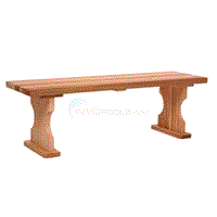Western Red Cedar 4' Backless Bench - BB45U - INYOPools.com