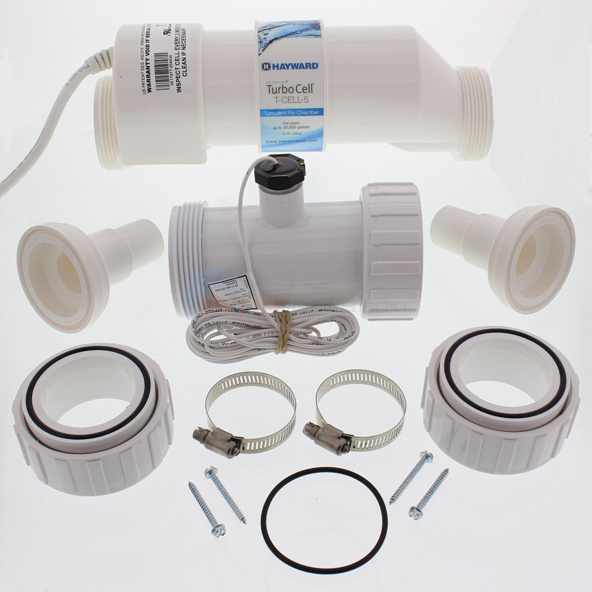 Hayward AquaTrol Above Ground Pool Salt System, Hose & Pipe Fittinng, 3 Prong Plug, Control Panel & TurboCell - Model W3AQ-TROL-HP