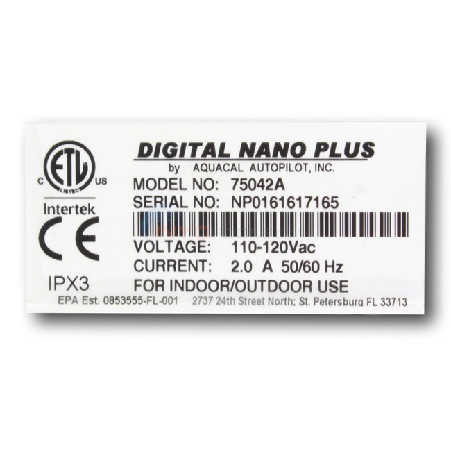 AutoPilot Digital Nano Plus Salt Chlorine Generator 115V - DNP1