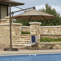 Bimini Cantilever Umbrella 11' Octagon Acrylic Cocoa