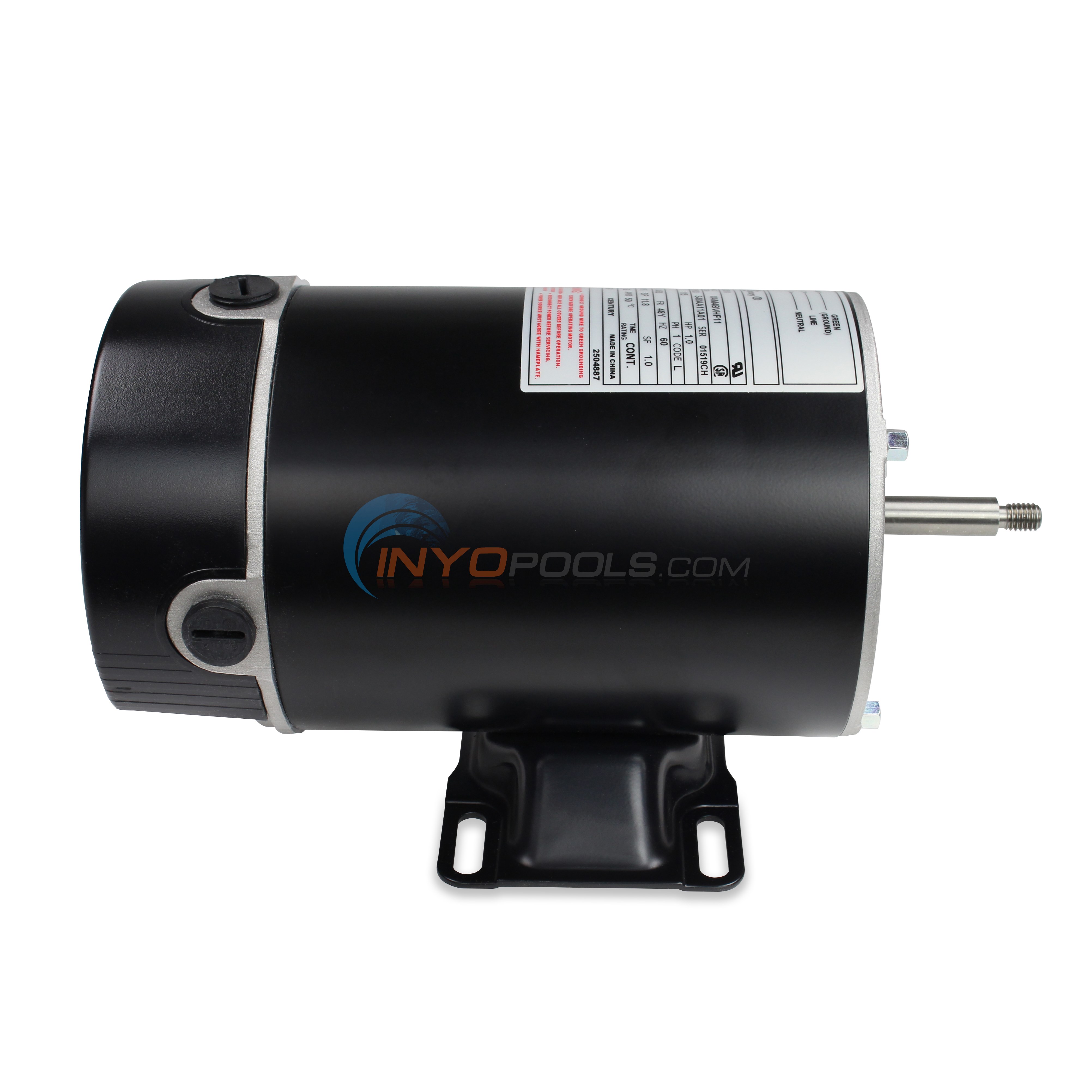 Magnetek Century (A.O. Smith) 1.0 HP Up Rate Thru Bolt Motor, 48Y Frame, Single Speed - Model BN25V1