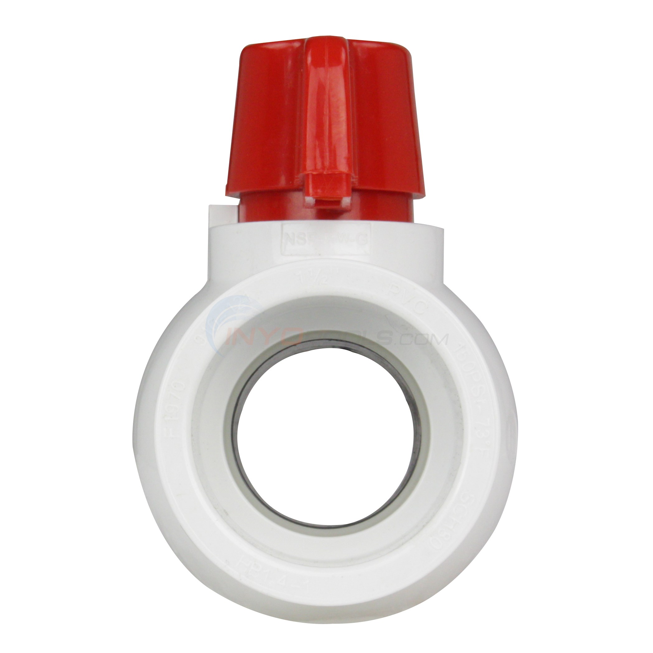 Ball Valve, 1-1/2" Slip, Schedule 40 PVC, Quarter Turn - BV015