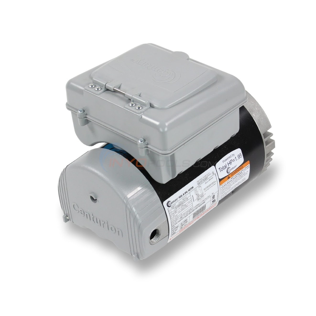 Pool Motor Round Flange 1 HP Full Rate Dual Speed w/ Digital