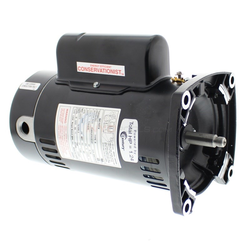 Century (A.O. Smith) .75 HP Full Rate Energy Efficient Motor, Square Flange 48Y Frame, Single Speed - Model QC1072