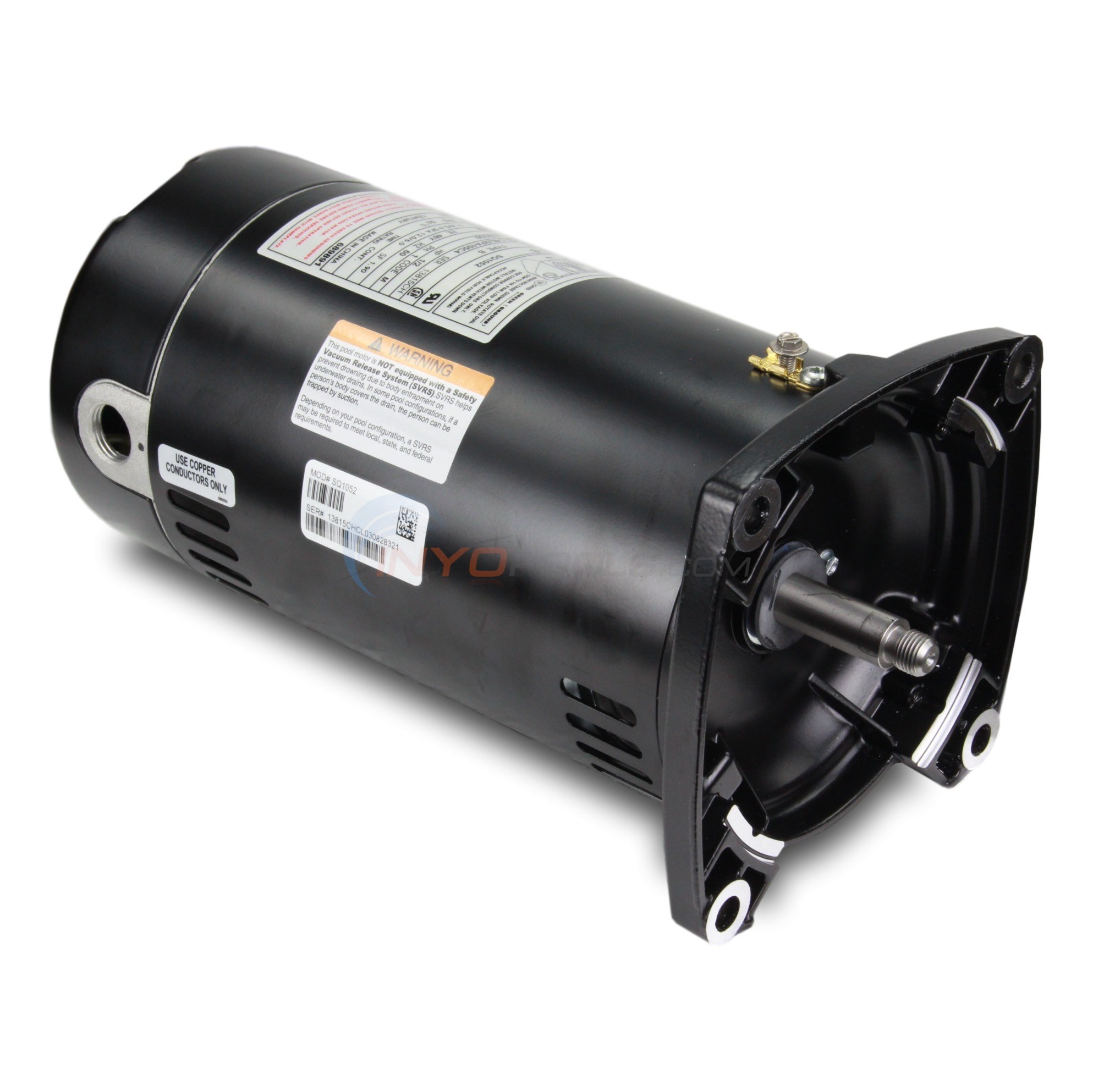 Century (A.O. Smith) 0.5 HP Full Rate Motor (Total HP 0.95) Square Flange 48Y Frame, Single Speed - Model SQ1052