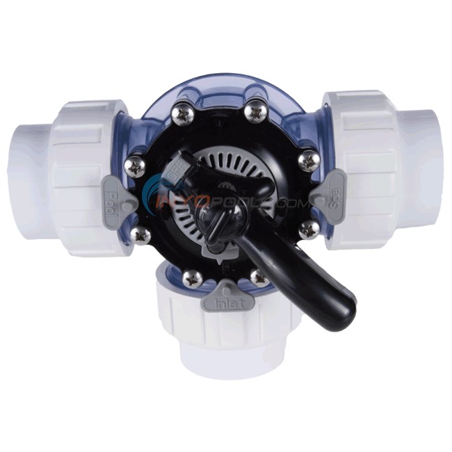 Custom Molded Products CMP HydroSeal 3-Way Diverter Valve with Unions, Clear CPVC 2" Slip - 25923-209-000