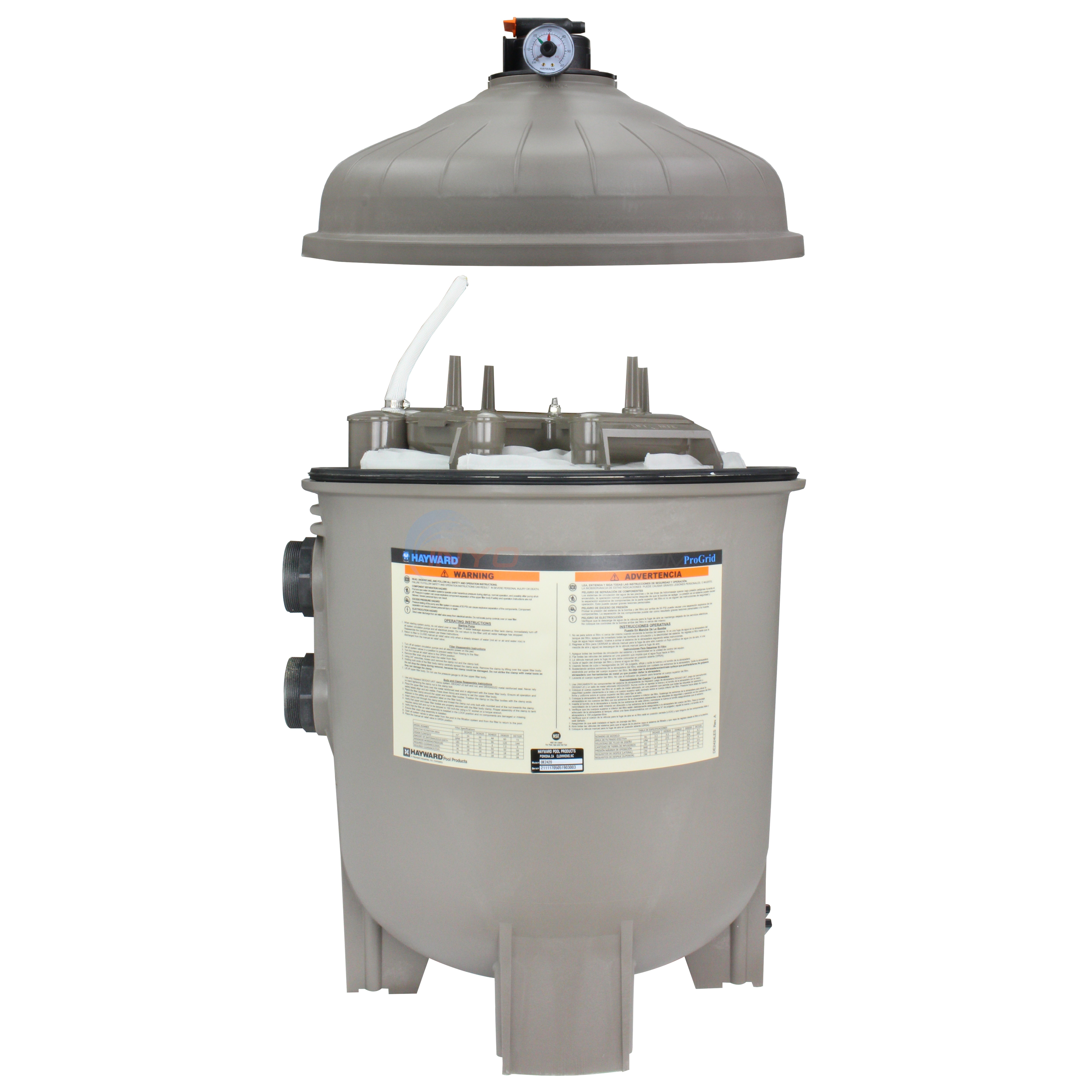 Hayward Pro-Grid DE Pool Filter, 48 sq ft, Black, Valve Not Included - W3DE4820