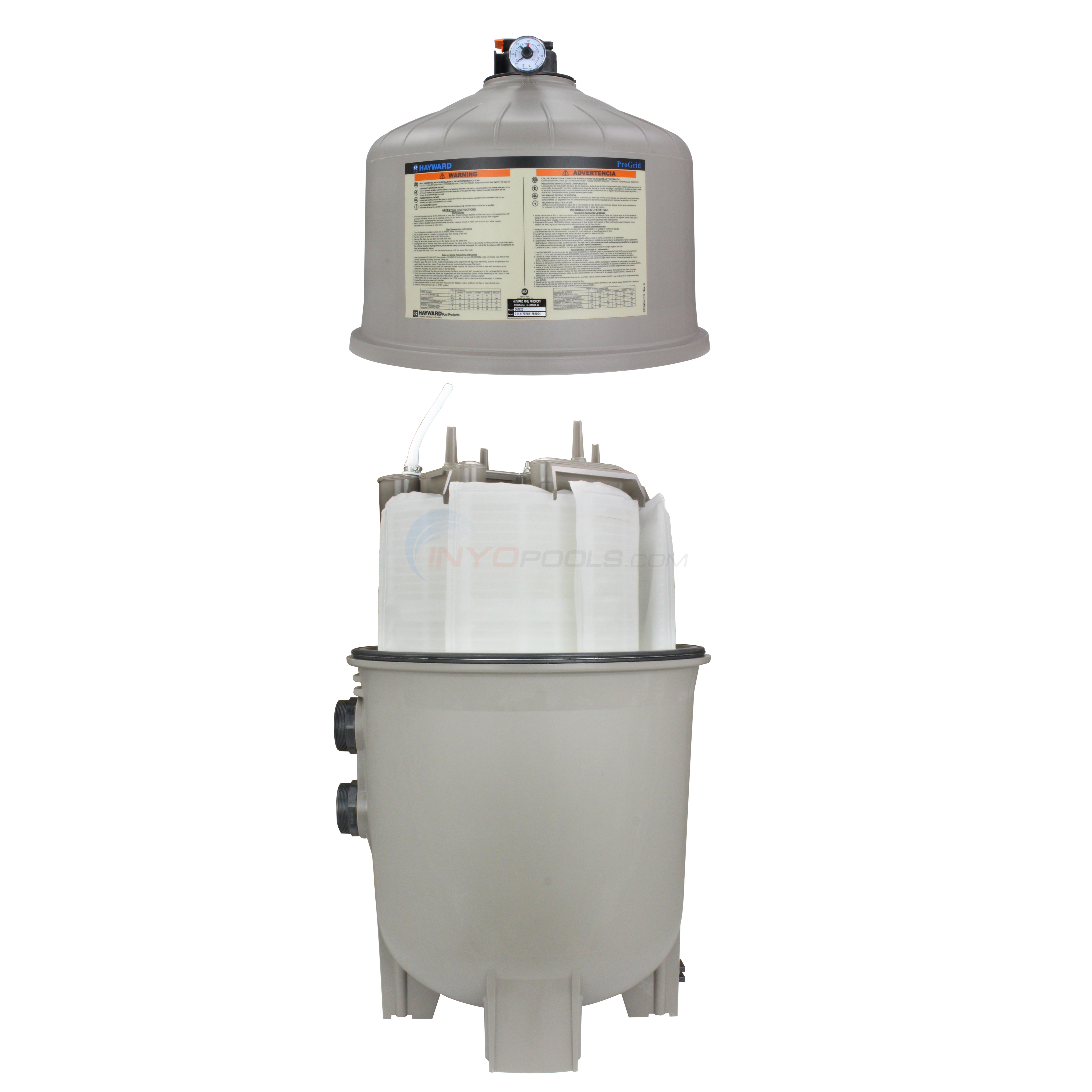 Hayward ProGrid DE Pool Filter, 60 sq ft, Valve Not Included W3DE6020