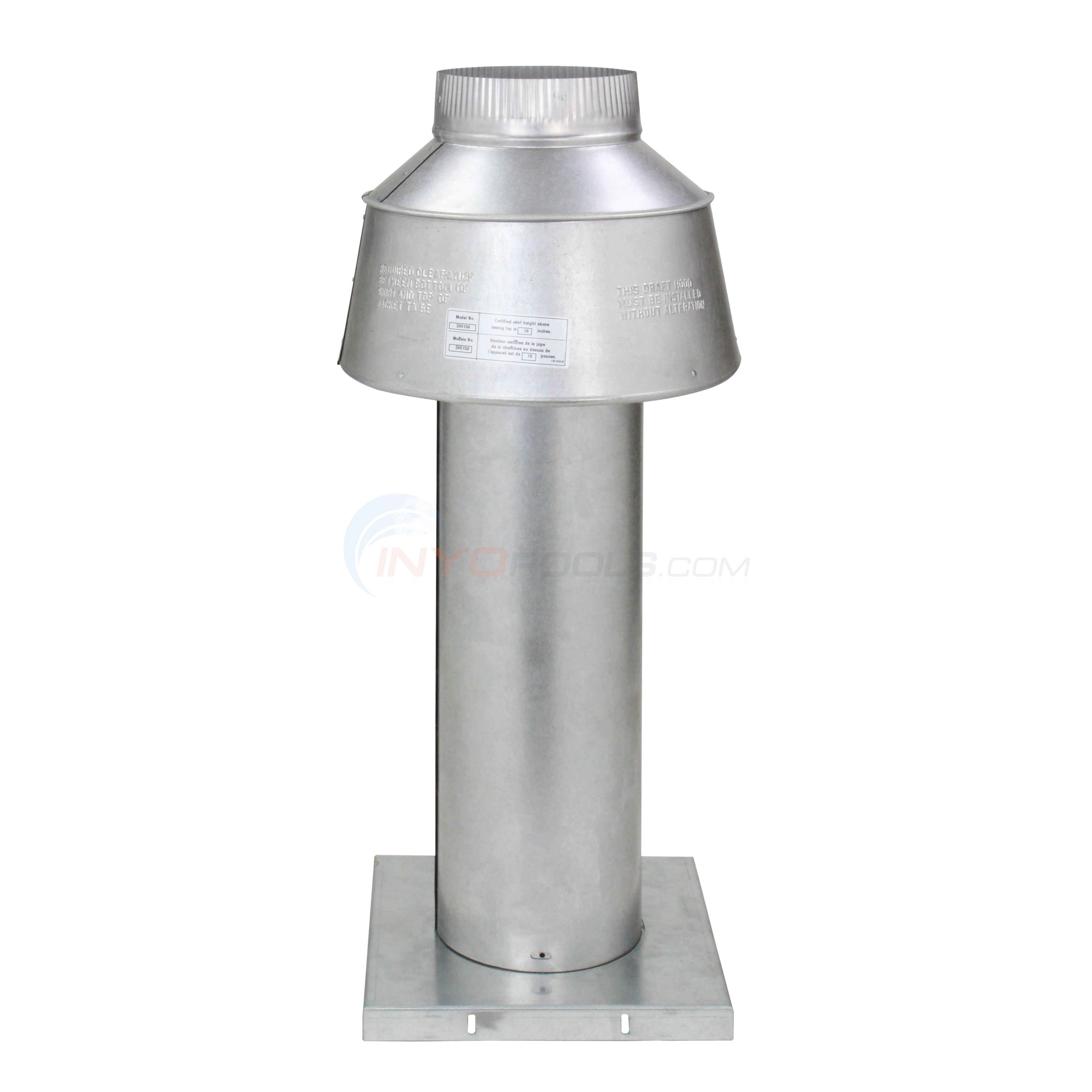 INDOOR DRAFT HOOD - 150  WG