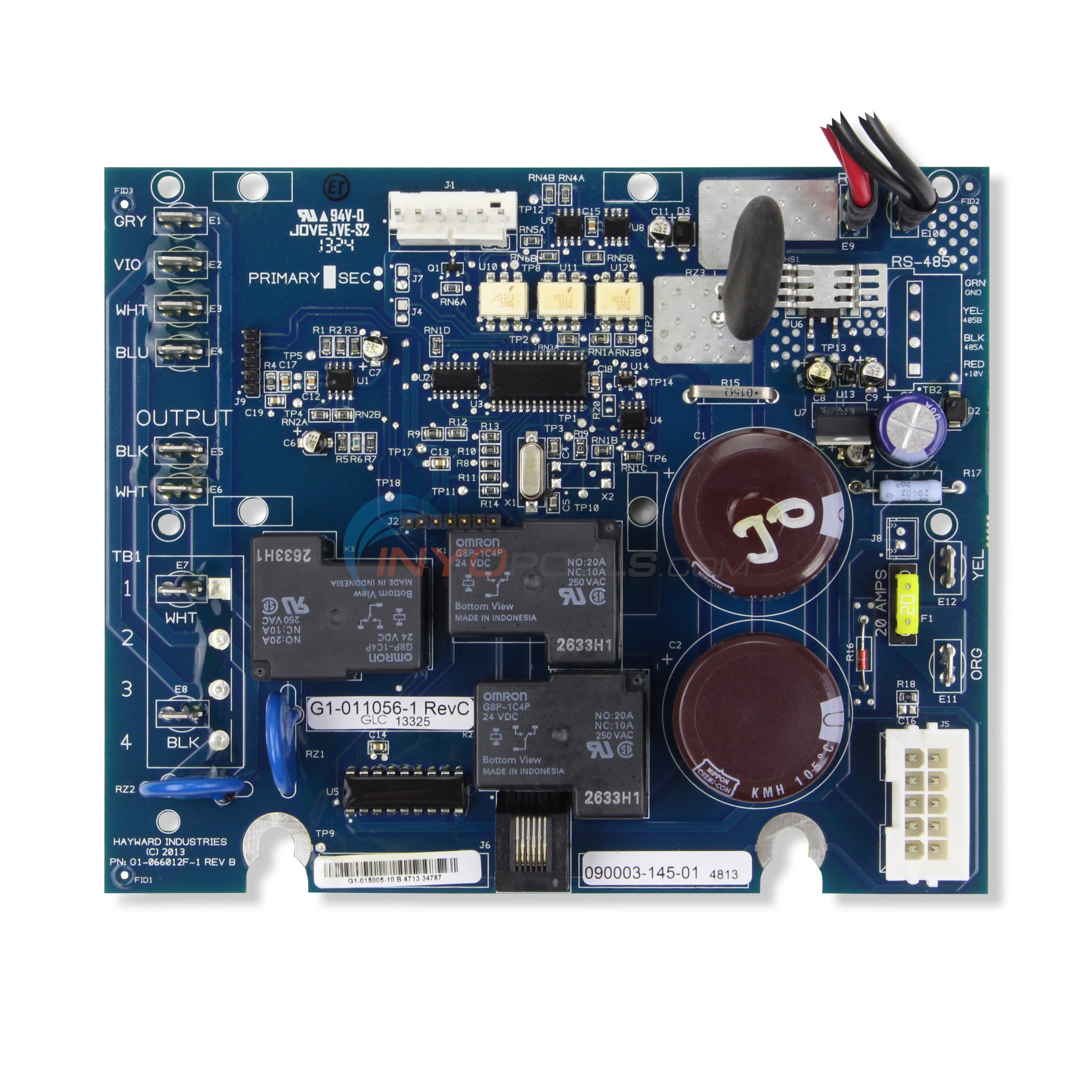 Hayward AquaTrol RJ Main PCB - GLX-PCB-TROL-RJ