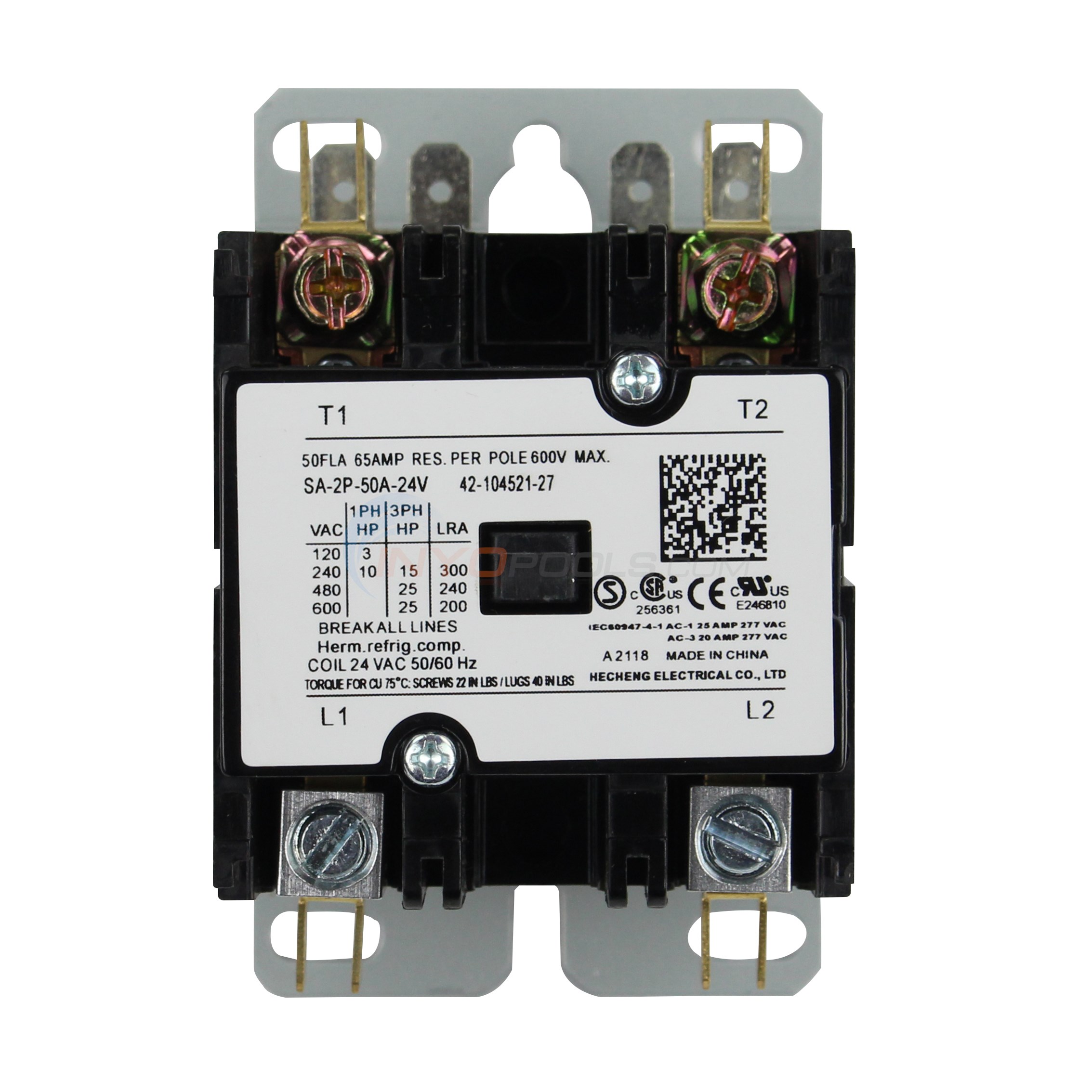 Raypak Contactor 50 AMP 5350-8354-KIT