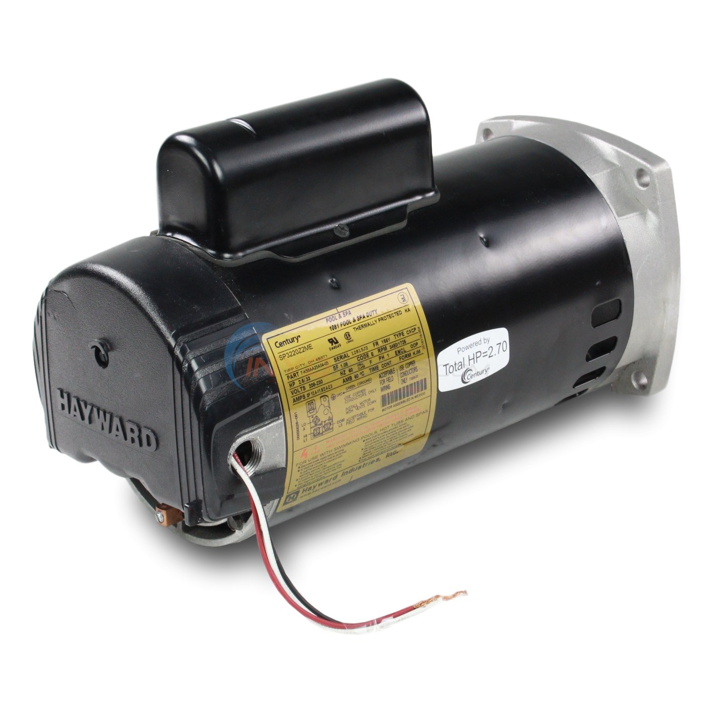 Hayward Motor, 2-1/2hp Maxrate 2-speed Tristar 208/230v (spx3220z2mer, sp3220z2mer)