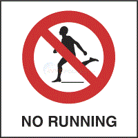 Inlays - No Running Non-Skid Tile Marker 6