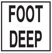 Depth Marker 6" Smooth Tile Foot Deep (1 Tile)