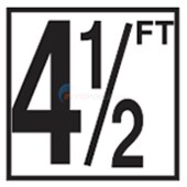 Depth Marker-Cramic 6" B/W Skid Resist 5" Number 6 with FT