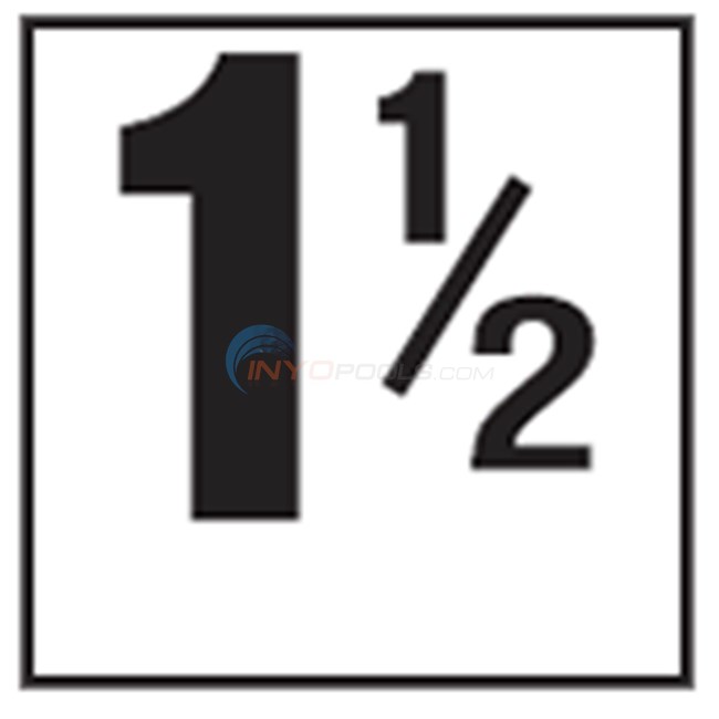 Inlays Depth Marker-Ceramic 6" B/W Smooth Top Print 12 (number only) - CCT611094
