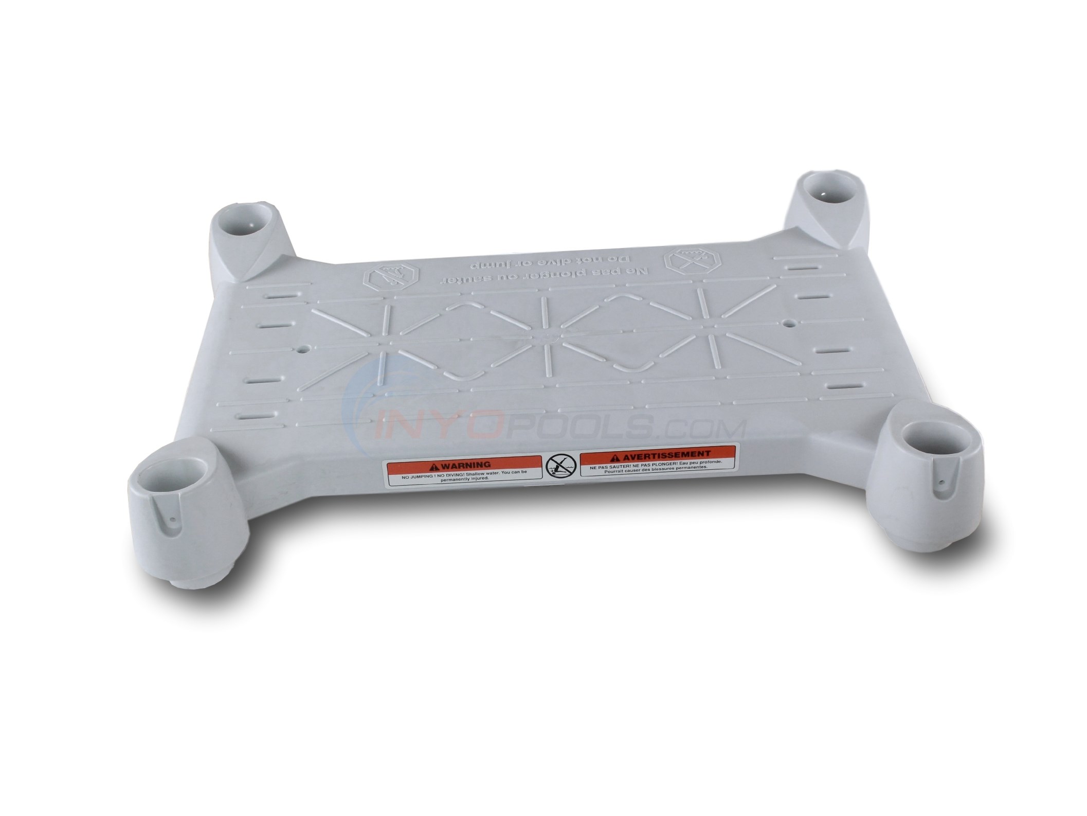 Innovaplas Ladder Platform Pearl Gray - 160-0003PG - INYOPools.com