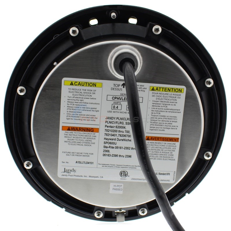 Jandy WaterColors LED Pool Light 120 Volt 50 ft cord Stainless Steel