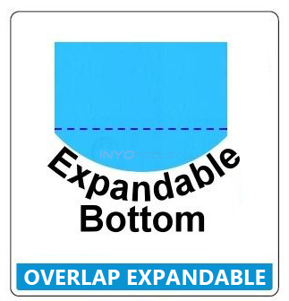 15' x 26' Oval 48"-72" Depth Overlap Expandable Reflections Standard Gauge Liner - FR1526EXP